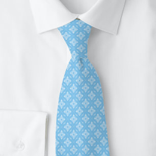 Baby Blue Diamond Starburst Tie
