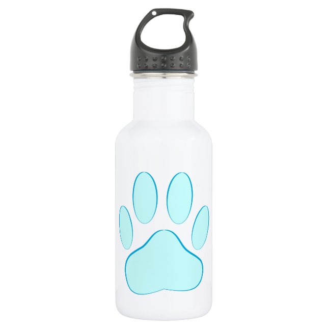 Baby Blue Dog Pawprint 532 Ml Water Bottle (Front)