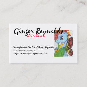 Baby Blue Dragonfly Buisness Card