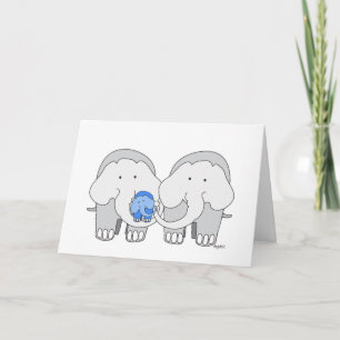 Baby Blue Elephant Card