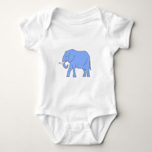 Baby Blue Elephant Walking Bodysuit