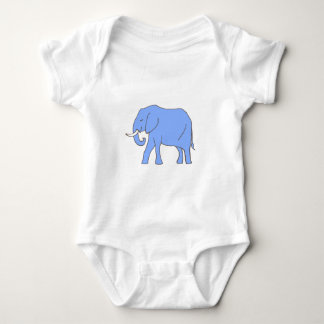 Baby Blue Elephant Walking Bodysuit
