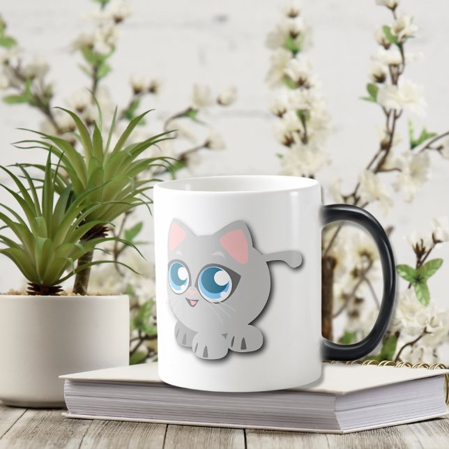 Baby Blue Eyed Round Kitten Magic Mug (Creator Uploaded)