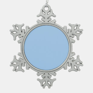 Baby blue eyes (solid colour)  snowflake pewter christmas ornament