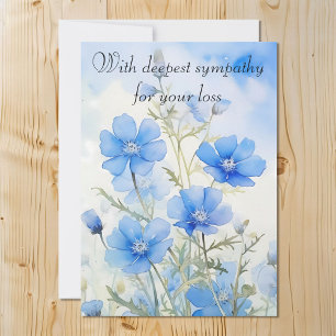 Baby Blue Eyes Watercolor Personalizable Holiday Card