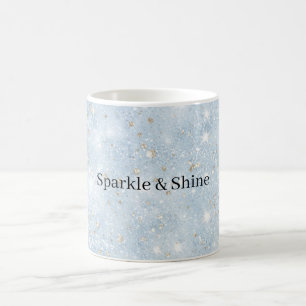 Baby Blue Faux Glitter   Coffee Mug