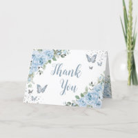Baby Blue Floral Butterflies Silver Quinceañera