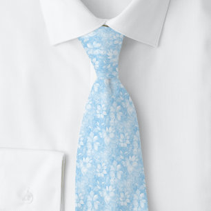 Baby Blue Floral Tie
