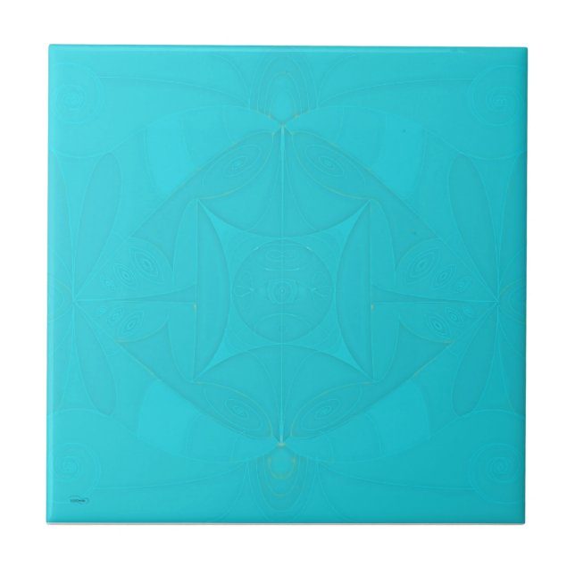 Baby Blue fractal tile Piece 2 of 6 (Front)