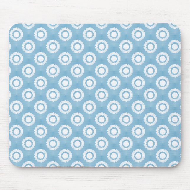 Baby Blue Funky Flower Mousepad (Front)