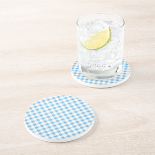 Baby Blue Gingham Coaster