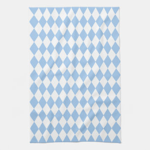 Baby Blue Harlequin Tea Towel