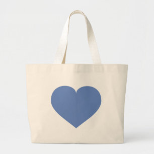 Baby blue heart large tote bag