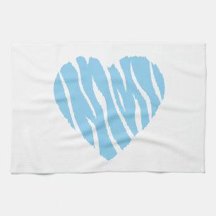 Baby Blue Heart Tea Towel