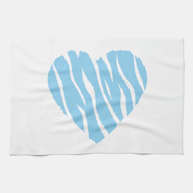 Baby Blue Heart Tea Towel (Horizontal)