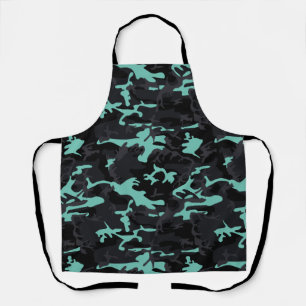 Baby Blue Highlights Camo Apron