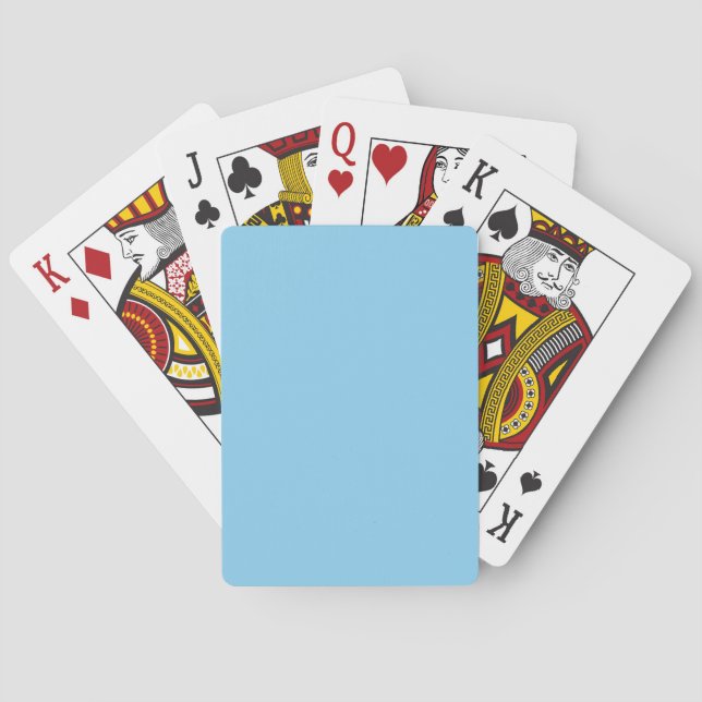 Baby Blue, Light Blue, solid, plain Blue,  Playing Cards (Back)