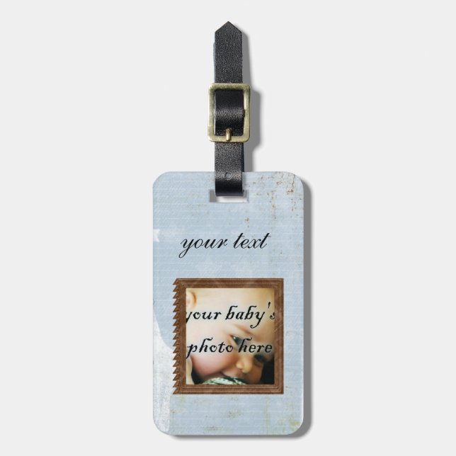 Baby Blue Luggage Tag (Front Vertical)