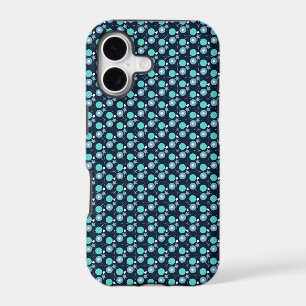 Baby Blue Mint Polka Dots Pattern iPhone Case