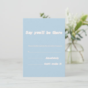Baby Blue Modern Wedding Enclosure Card