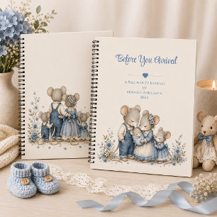 Baby Blue Mouse Family Pregnancy Journal
