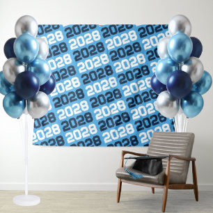 Baby Blue Navy ANY Class Year Graduation Backdrop Tapestry