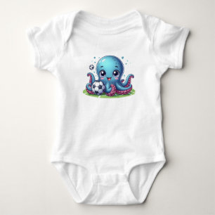 Baby Blue Octopus Football Player Bodysuit