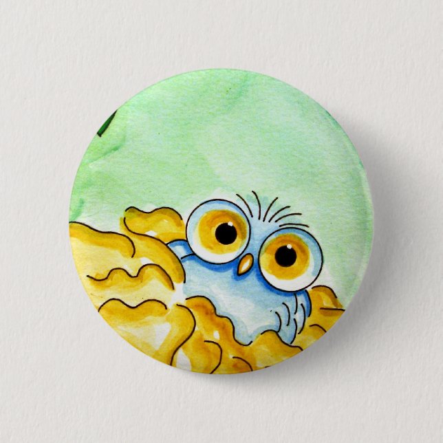 BABY BLUE OWL 1 BUTTON (Front)