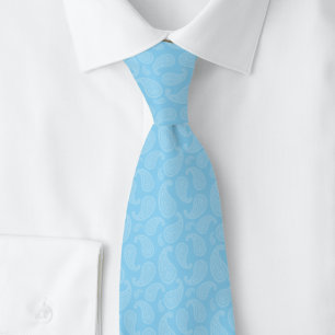 Baby Blue Paisley Tie