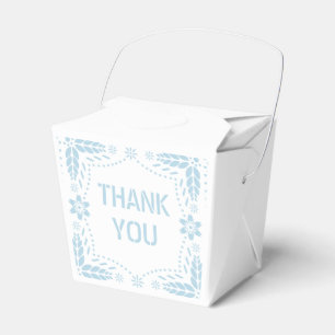 Baby blue papel picado Thank You Baby  boy Shower Favour Box