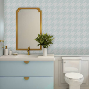 Baby Blue Pastel Houndstooth Wallpaper