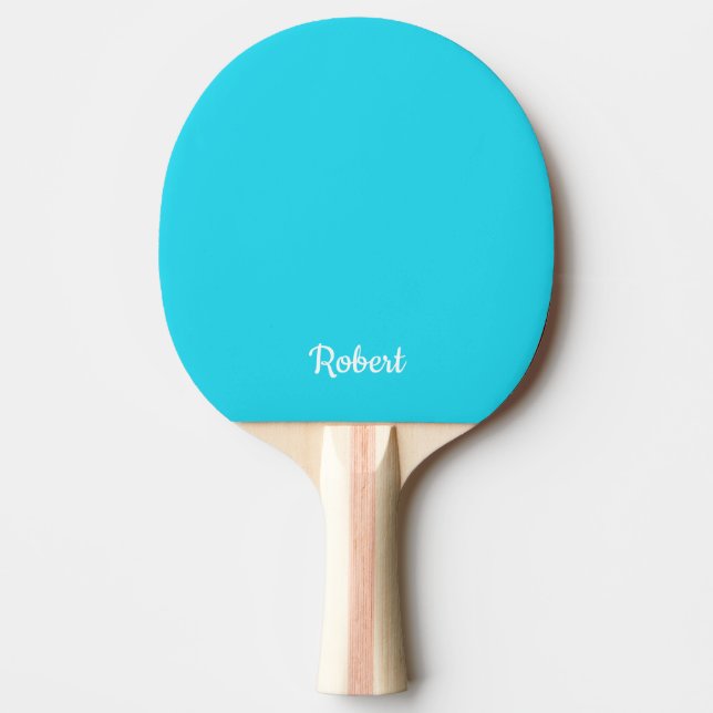 Baby Blue Personalised Name Ping Pong Paddle (Front)