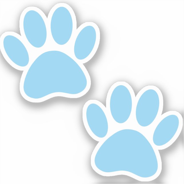 Baby Blue Puppy Paw Prints (Front)
