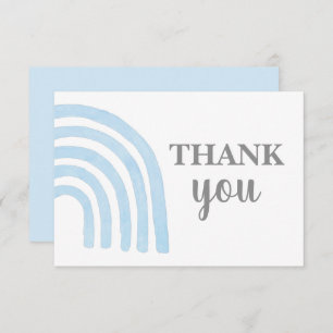 Baby Blue Rainbow thank you Note Card