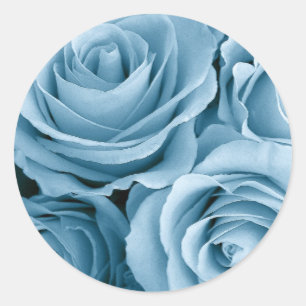 BABY BLUE Roses - Wedding Envelope Seal