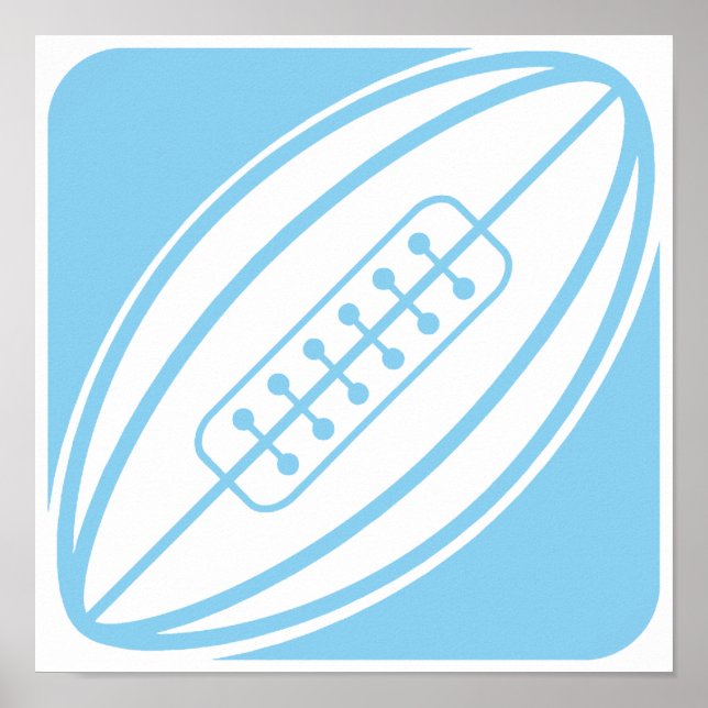 Baby Blue Rugby Poster (Front)