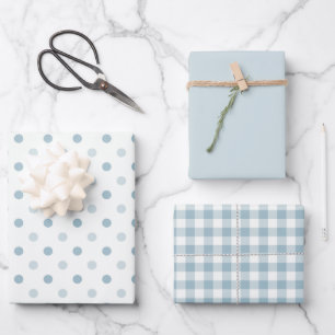 Baby Blue Rustic Romantic & Elegant  Wrapping Paper Sheet
