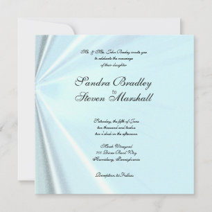 Baby Blue Satin Wedding Invitations