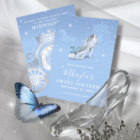 Baby Blue Silver Shoe Cinderella Sweet 16 Birthday