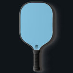 Baby Blue Sky Solid Colour Pickleball Paddle<br><div class="desc">Pickleball Paddle printed with Baby Blue Sky Solid Colour graphic art design illustration and select products collection by TheFabricSeal print on demand shop at Zazzle.com #ZazzleMade https://www.zazzle.com/store/thefabricseal TheFabricSeal©️Original. Baby blue is a lighter blue hue tone plus a bit of white. It's actually a gradient. It's a pastel blue. Traditionally used...</div>