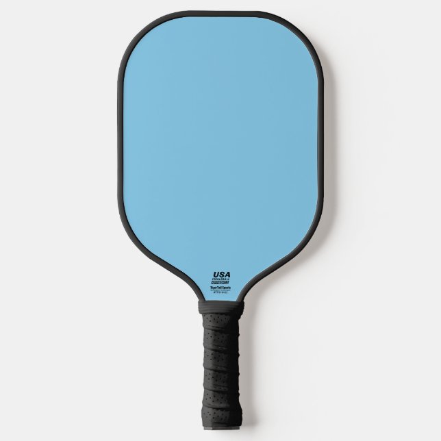 Baby Blue Sky Solid Colour Pickleball Paddle (Front)
