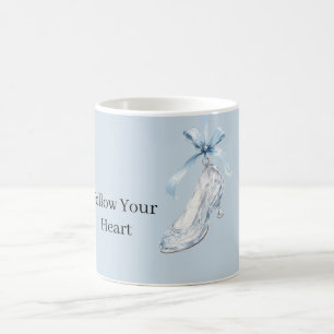 Baby Blue Slipper High Heel Bow Coffee Mug
