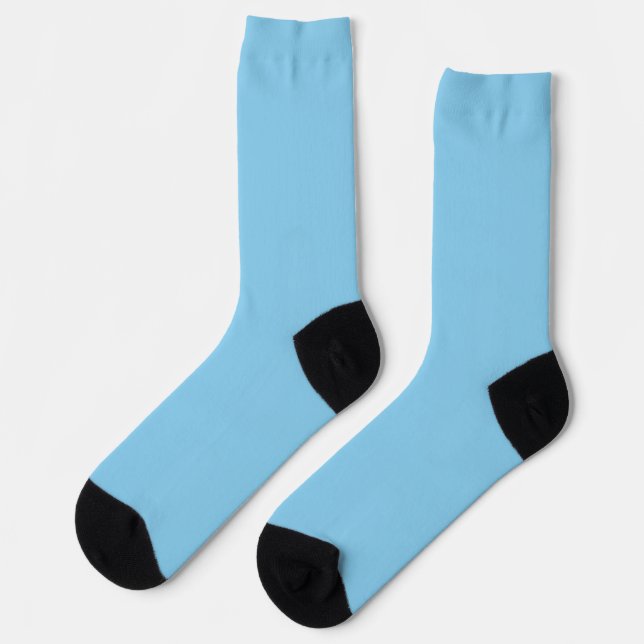 Baby blue  (solid colour) socks (Left)