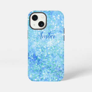 Baby Blue Sparkle Glitter Elegant iPhone 13 Mini Case