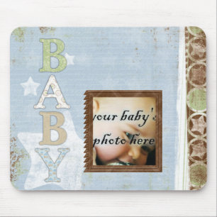 Baby Blue Stars Mousepad Mouse Pad