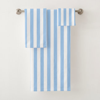 Baby Blue Stripes Bath Towel Set