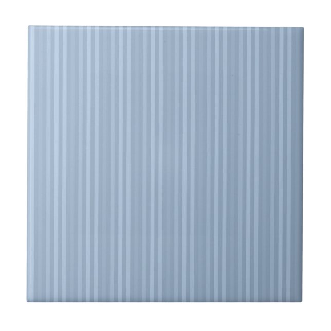 Baby Blue Stripes Pattern Vertical Stripes Tile (Front)