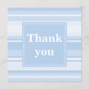 Baby blue stripes simple elegant thank you
