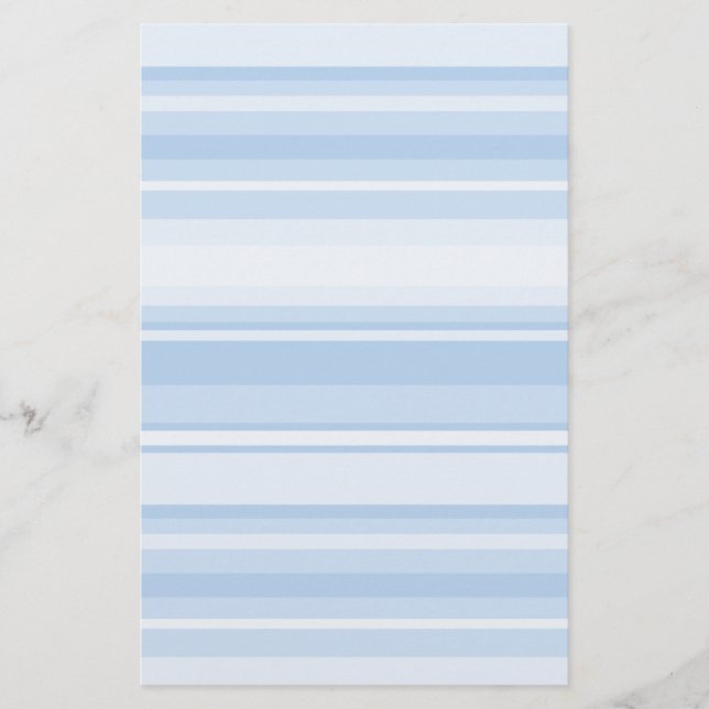 Baby blue stripes stationery (Front)