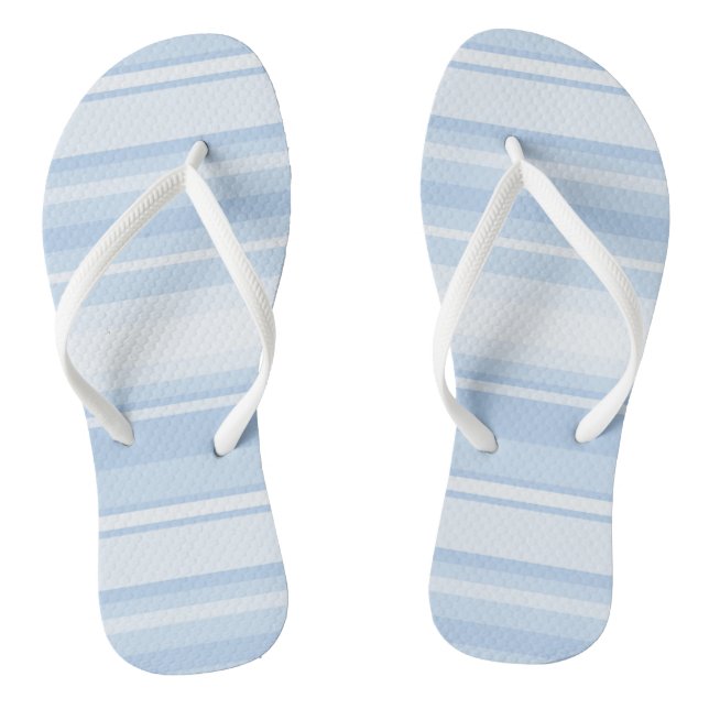 Baby blue stripes thongs (Footbed)